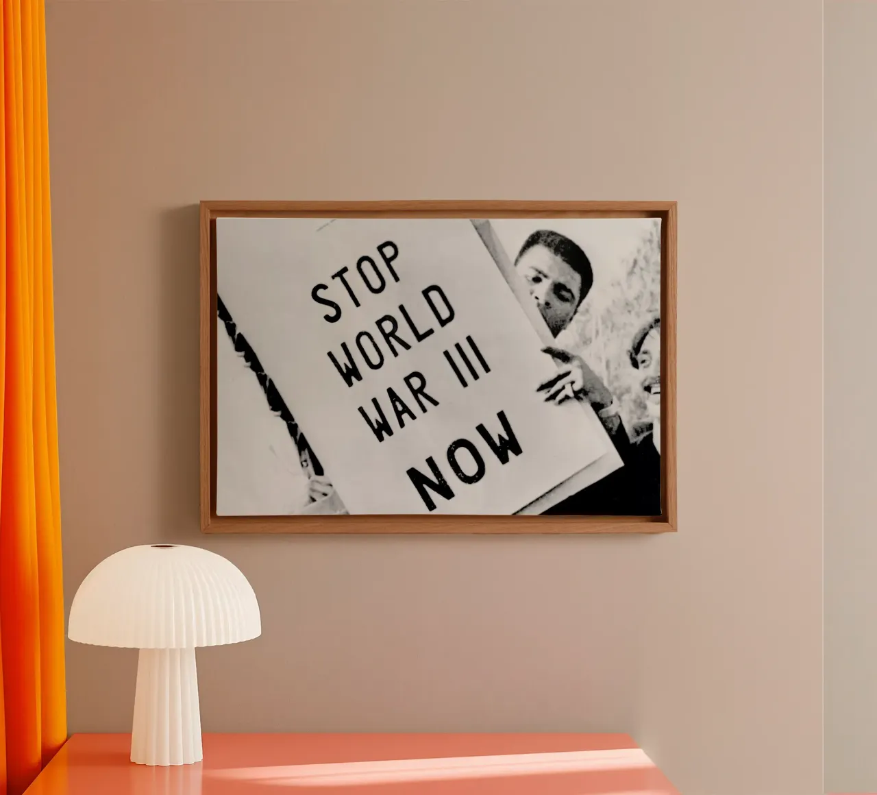 Cassius Clay/Muhammad Ali participates in anti-war demonstration tela da Gallery Print and Art Limited