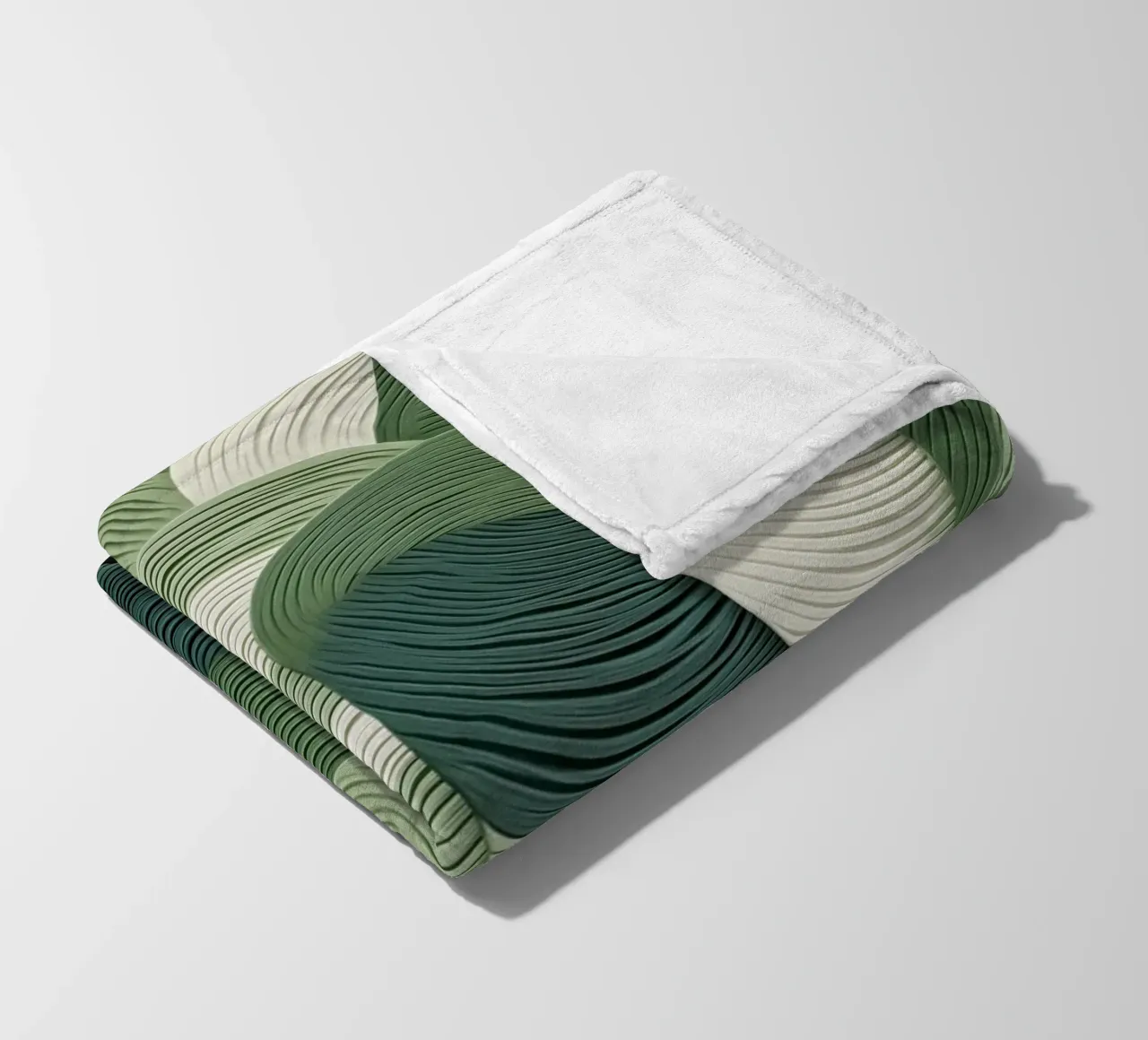 Vortice di foglie verdi coperta in pile da Carinaprint