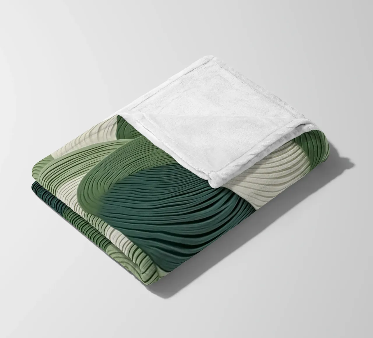 Vortice di foglie verdi coperta in pile da Carinaprint