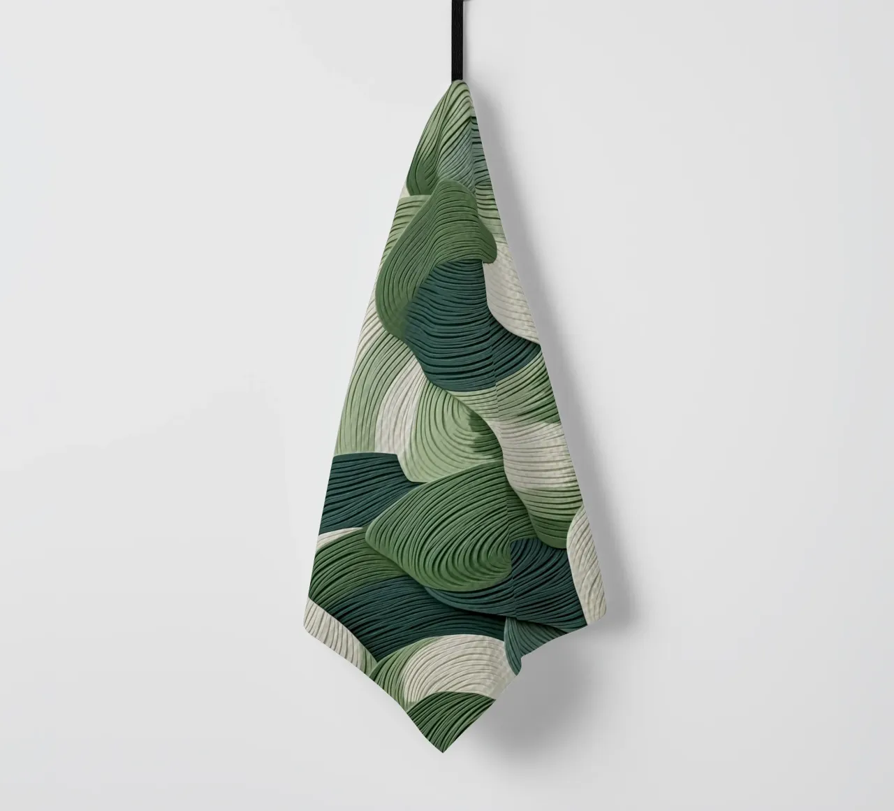 Feuilles vertes tourbillon torchon de Carinaprint