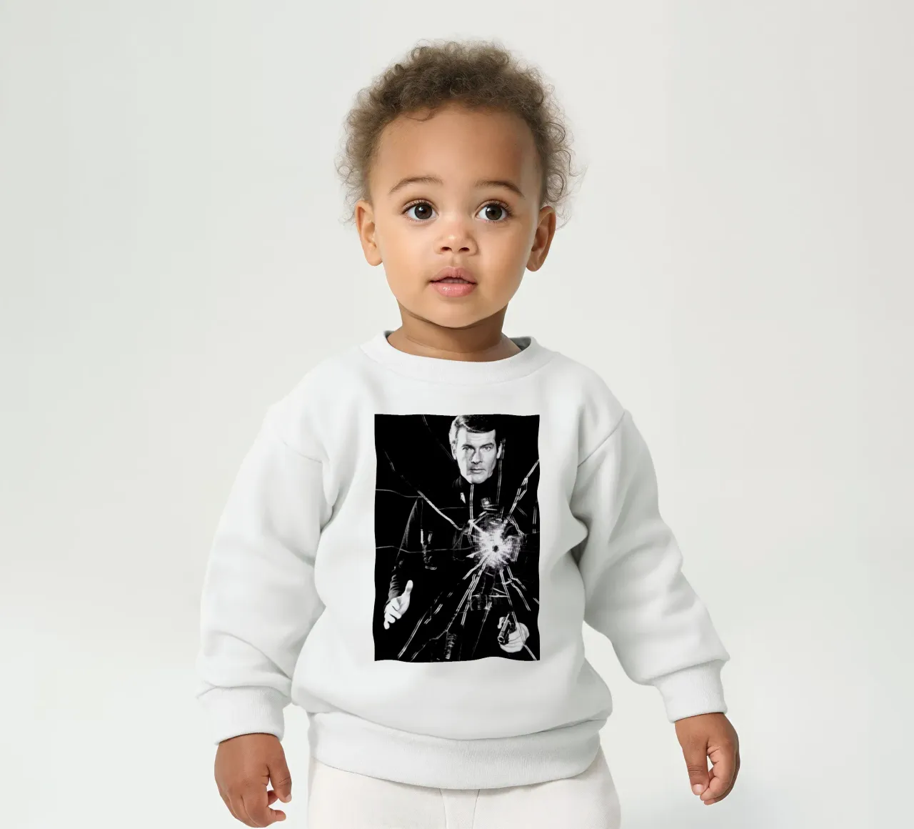 Roger Moore in 'Live and Let Die' felpa neonato da Gallery Print and Art Limited