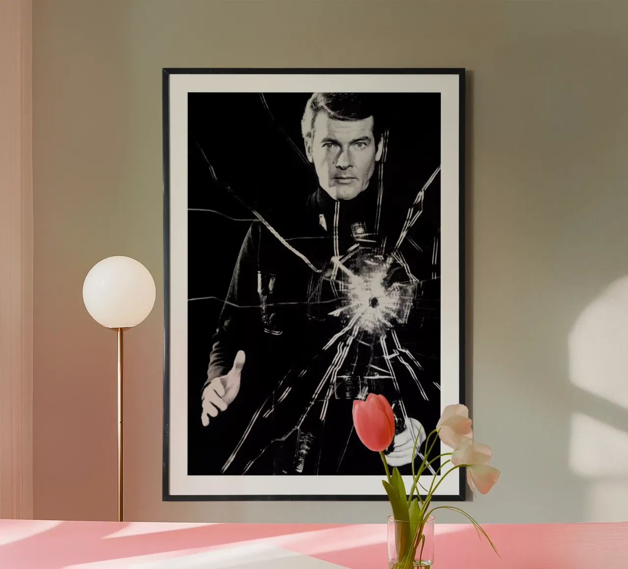 Roger Moore in  'Live and Let Die' carta hahnemühle da Gallery Print and Art Limited