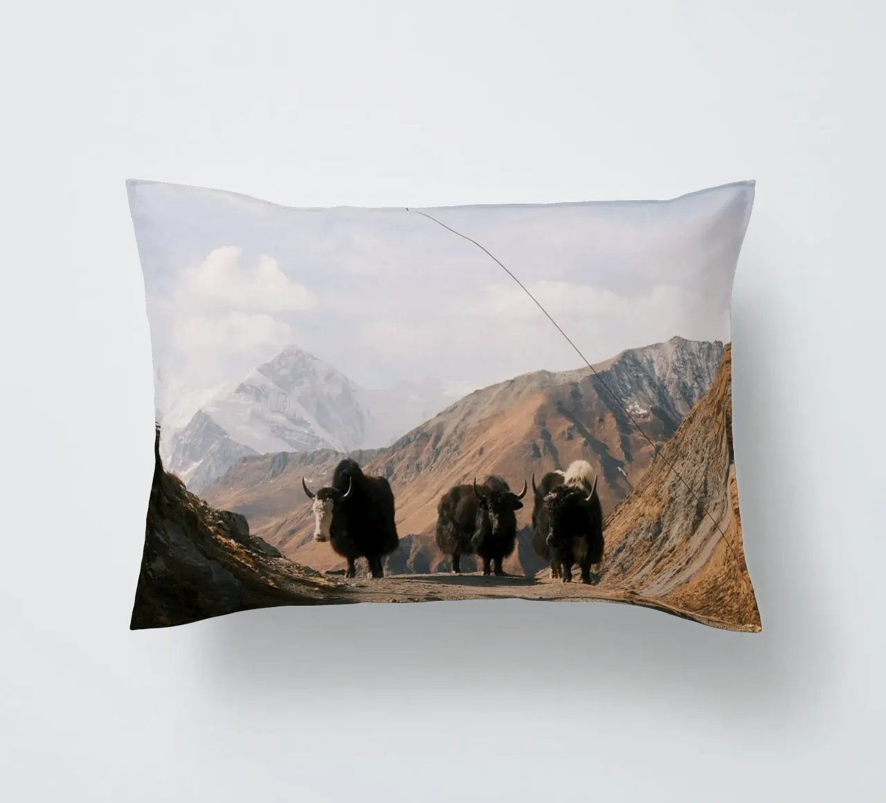 Yaks of the High Himalayas cuscino da FujiPrints