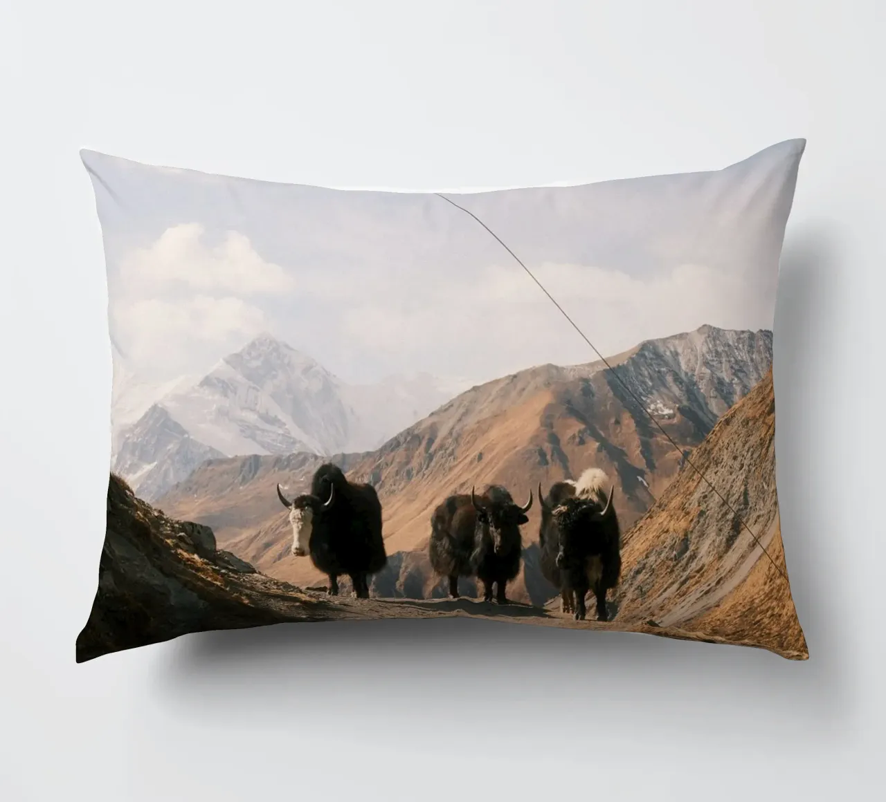 Yaks of the High Himalayas cuscino da FujiPrints