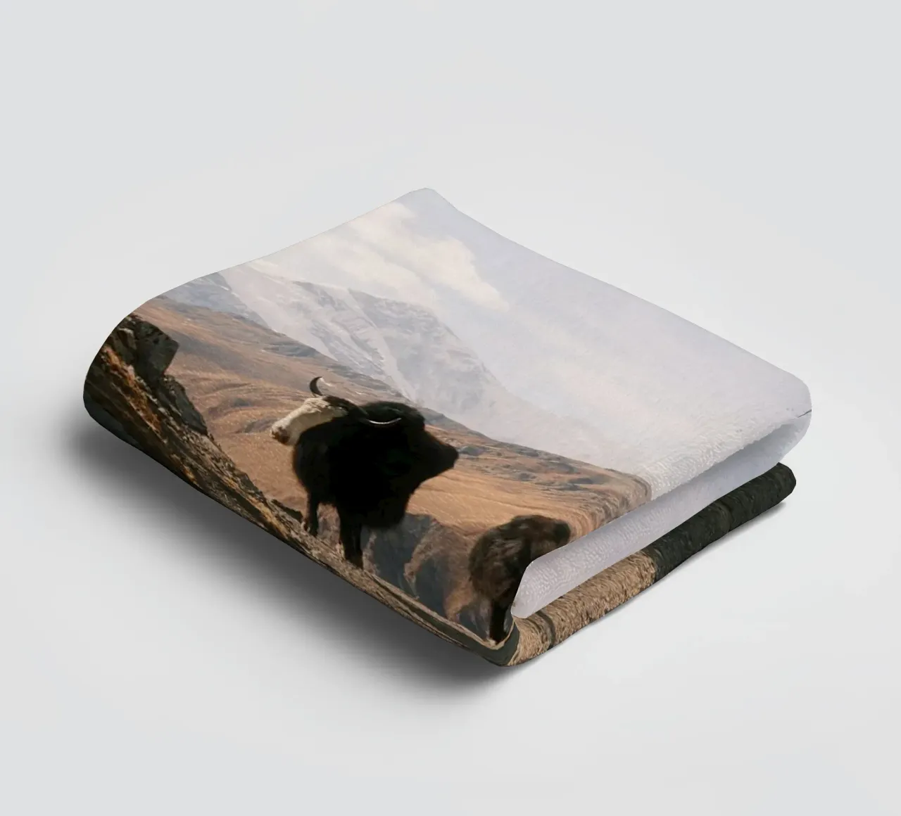 Yaks of the High Himalayas towel by FujiPrints