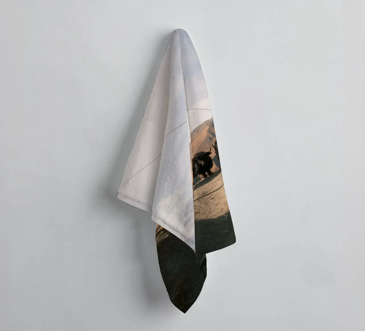 Yaks of the High Himalayas towel by FujiPrints