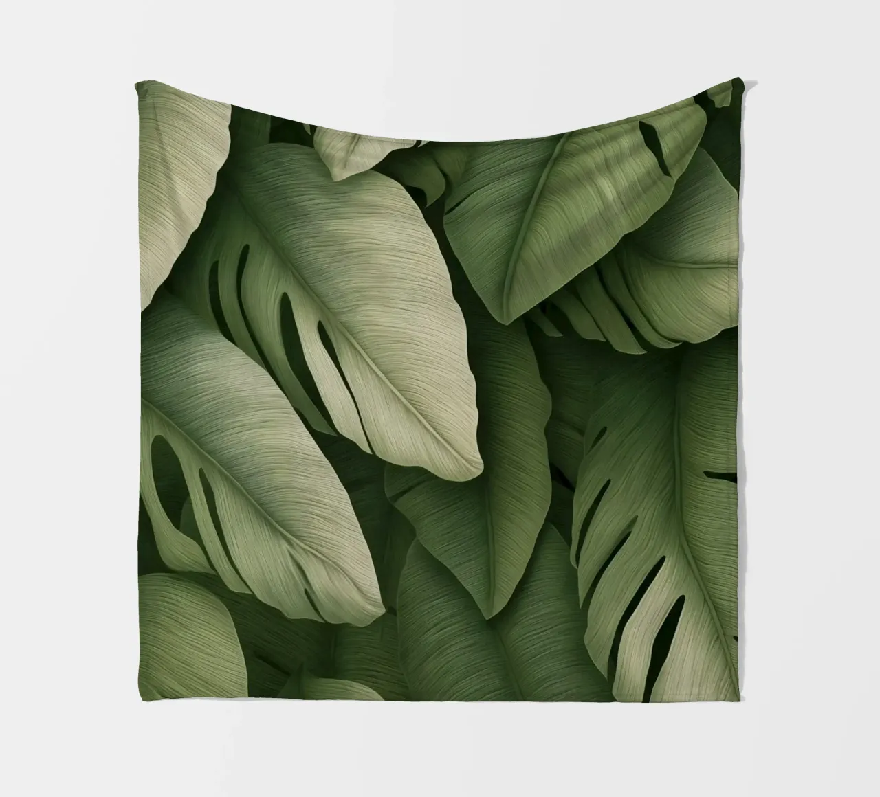 Monstera in contrasto coperta in pile da Carinaprint