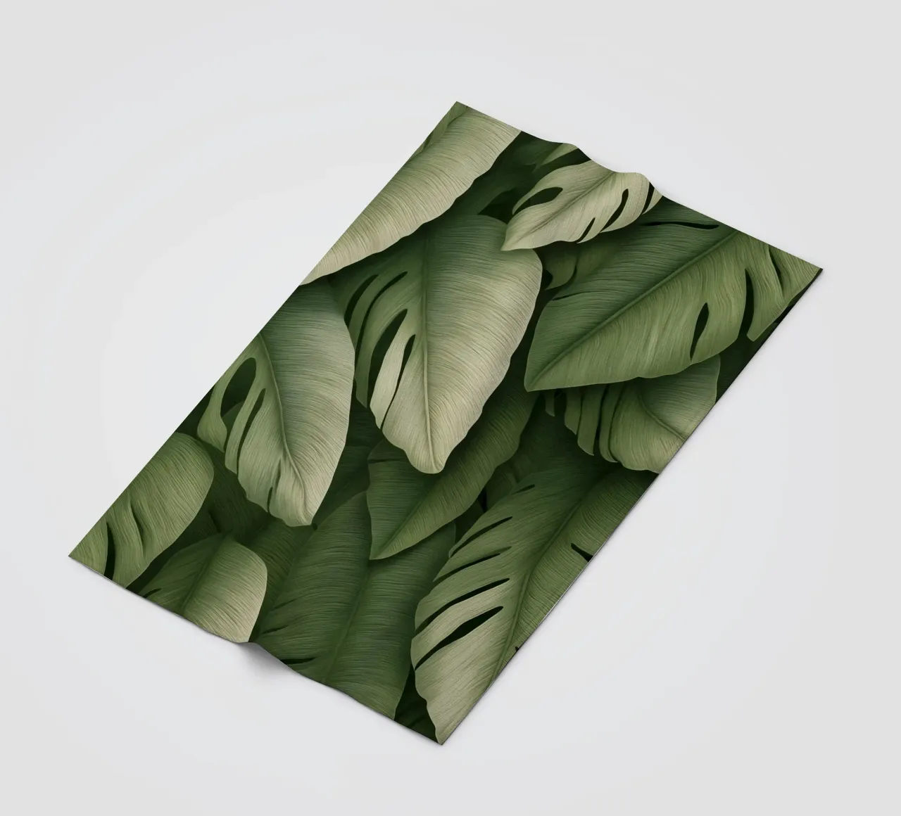 Monstera in contrasto coperta in pile da Carinaprint