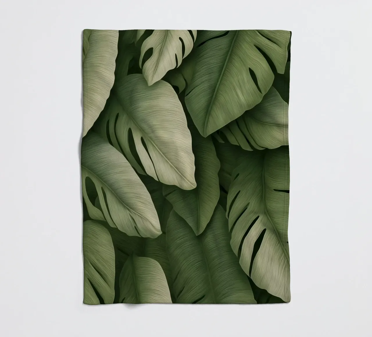 Monstera in contrasto coperta in pile da Carinaprint