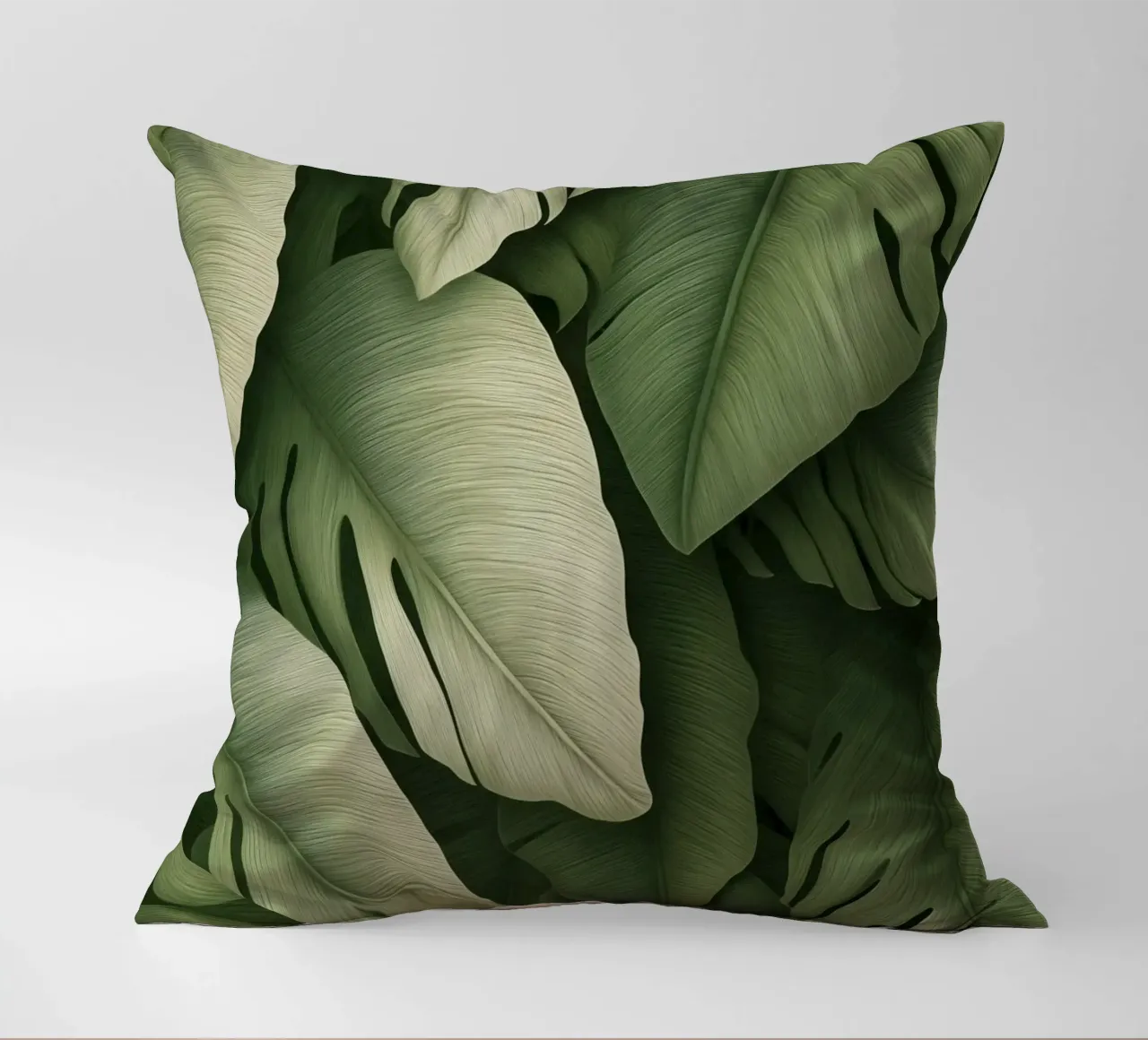 Monstera in contrasto cuscino da Carinaprint