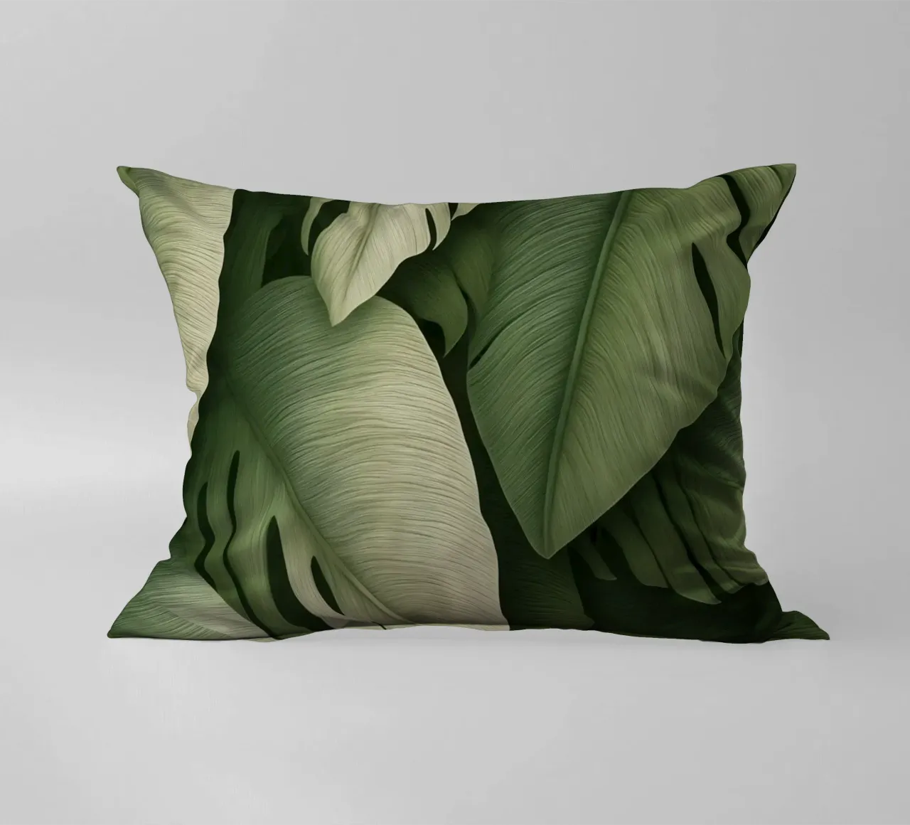 Monstera in contrasto cuscino da Carinaprint