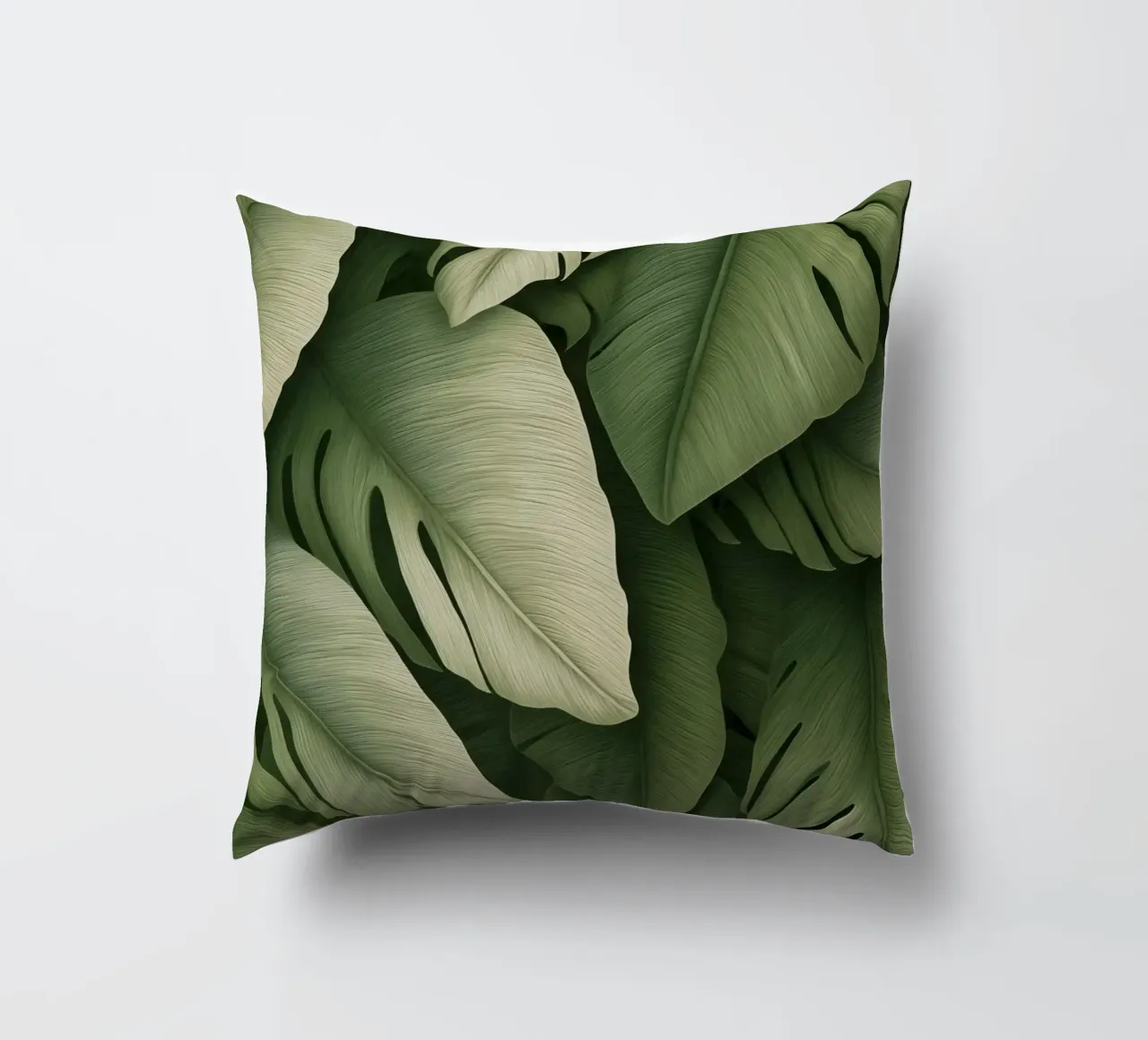 Monstera in contrasto cuscino da Carinaprint