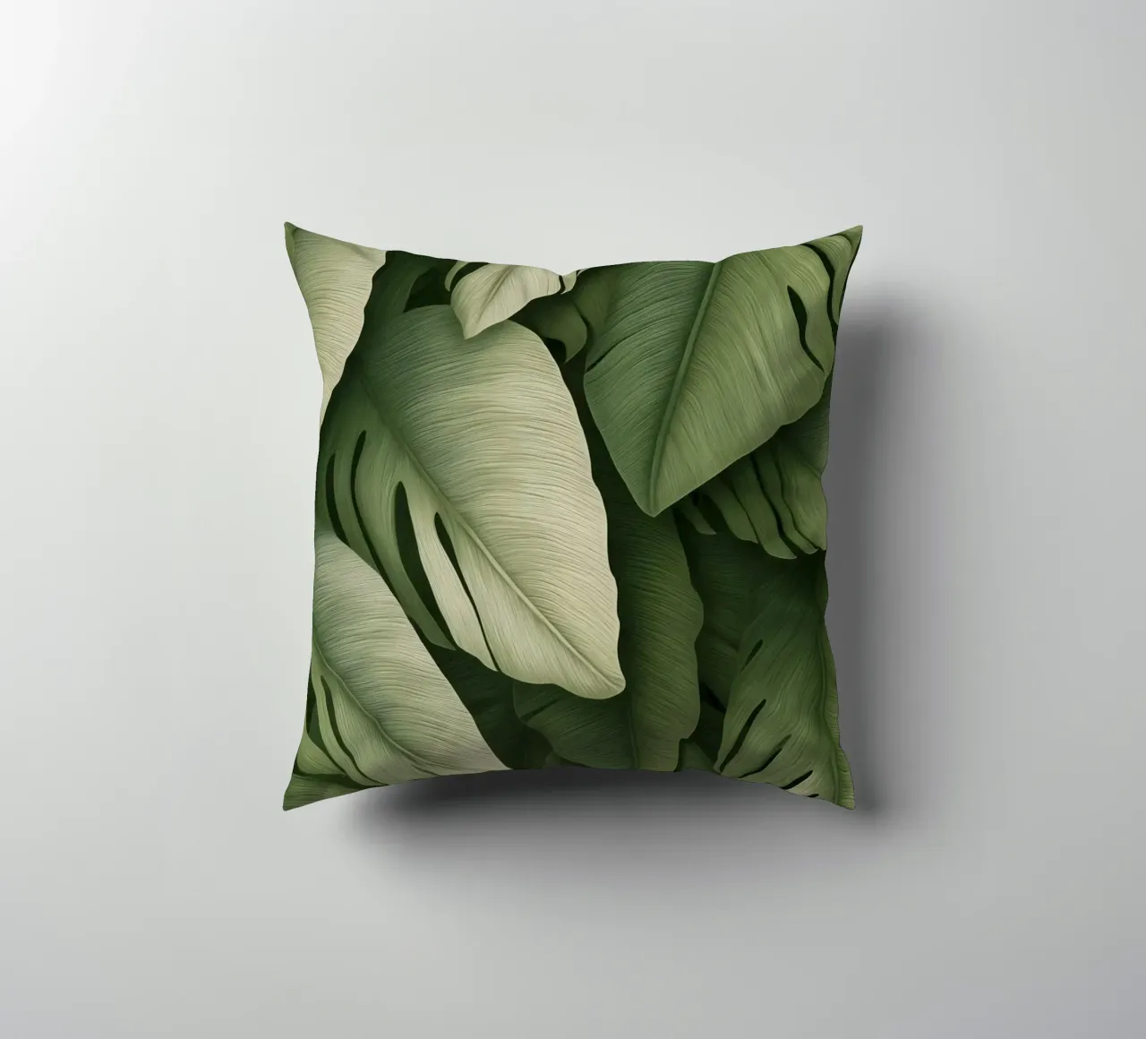 Monstera in contrasto cuscino da Carinaprint