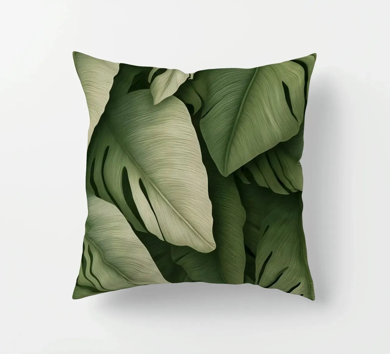 Monstera in contrasto cuscino da Carinaprint