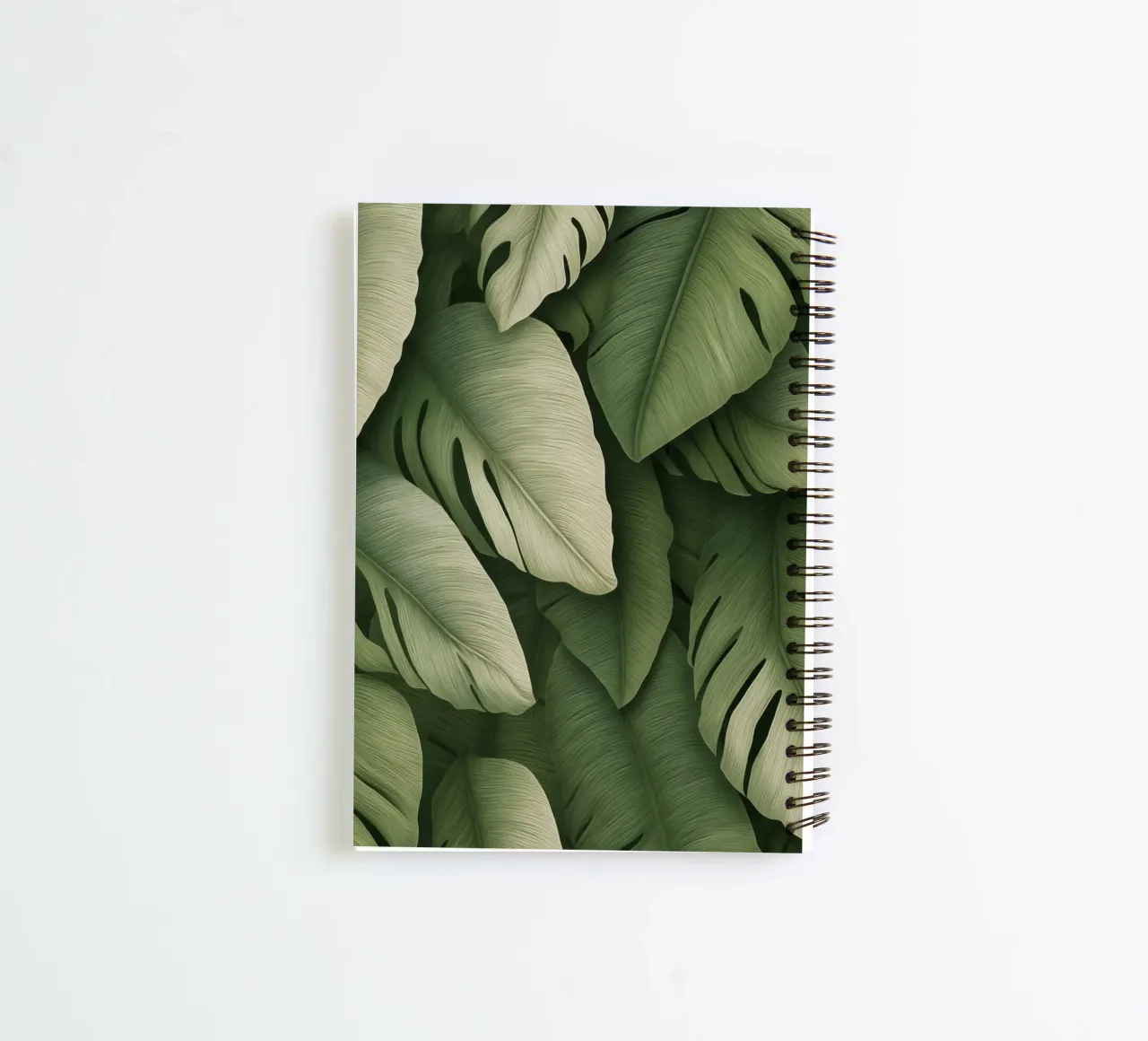 Contrasting Monstera spiral notebook by Carinaprint