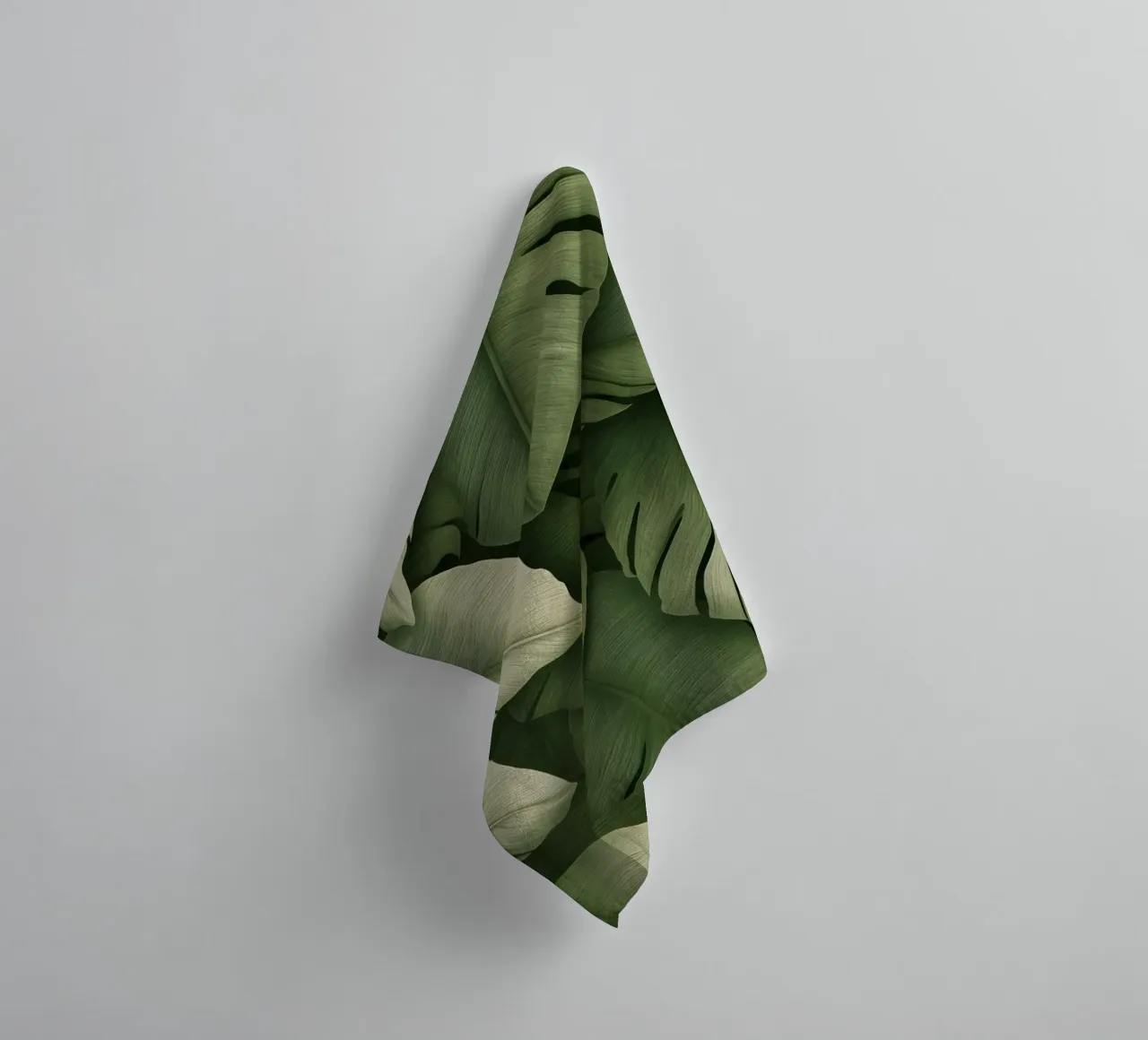 Contrasting Monstera towel by Carinaprint