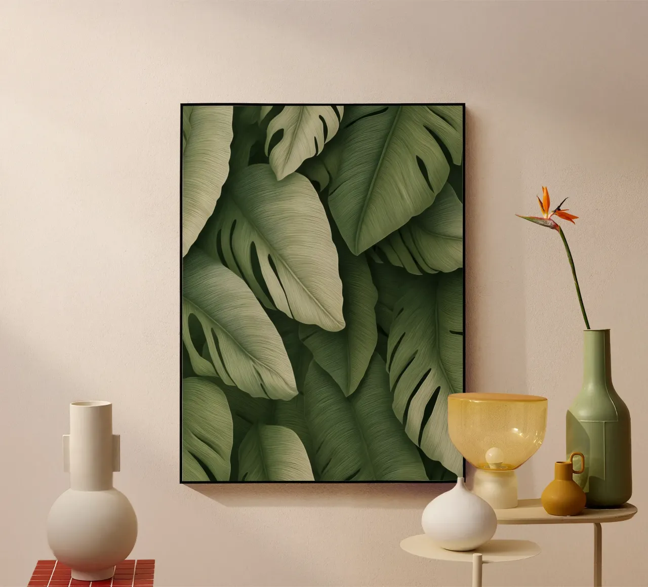 Monstera in contrasto plexiglass da Carinaprint