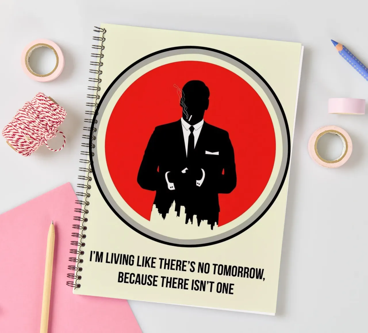 Draper Poster 2 spiral notebook by Naxart
