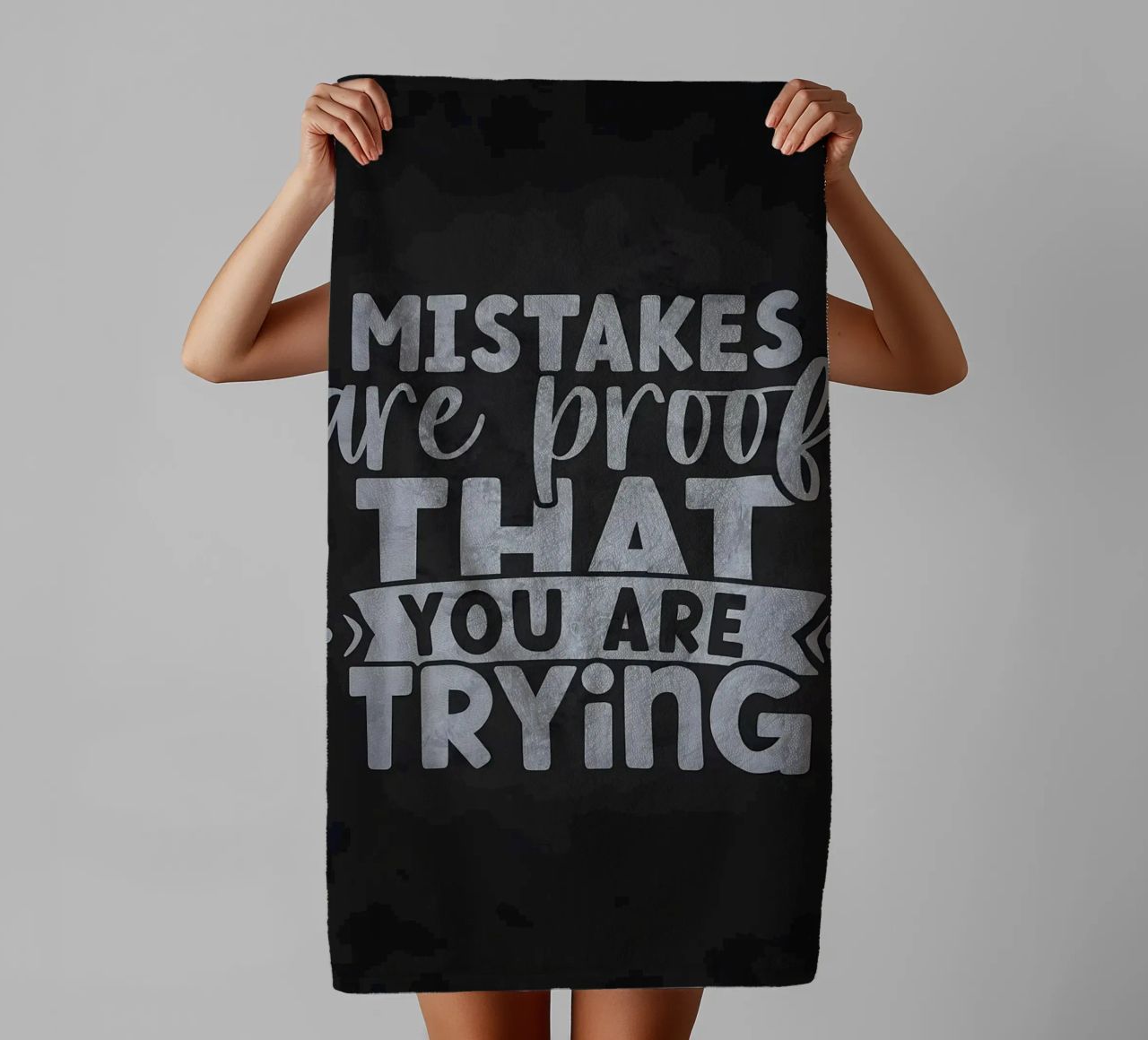 Mistakes Proof Of Trying towel by Raegen