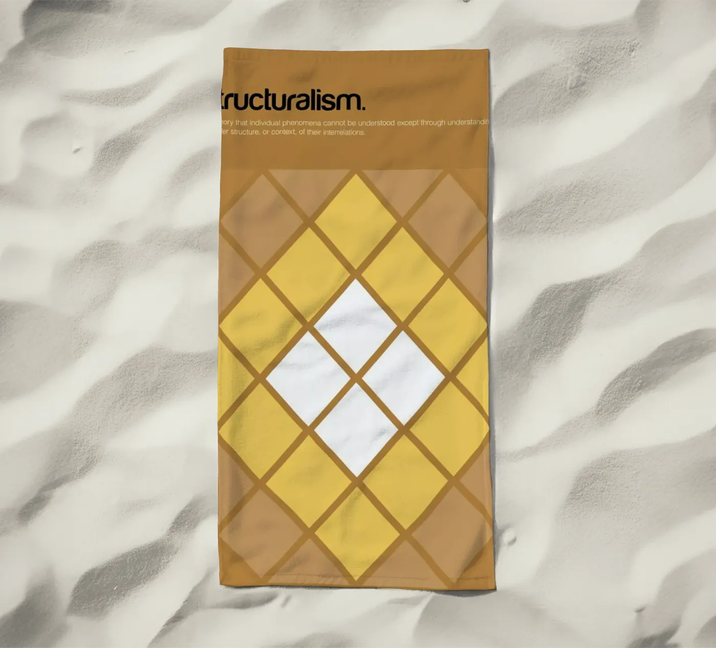 Structuralism beach towel by Genís Carreras