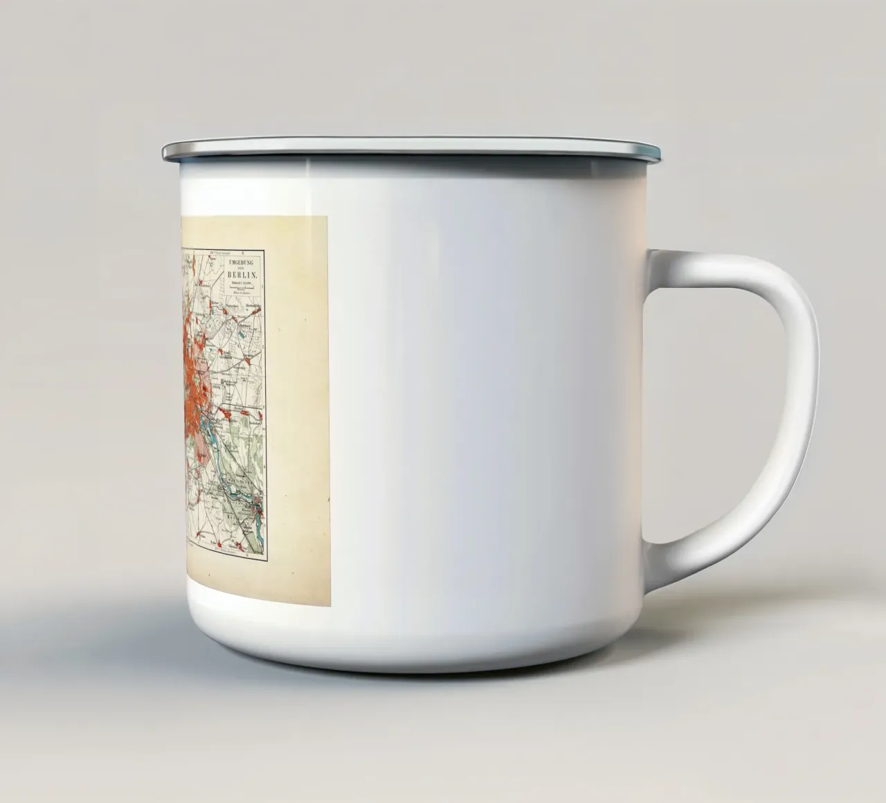 Berlin And The Surrounding Area, Germany, 1899 tazza in smalto da Artokoloro Quint Lox Ltd