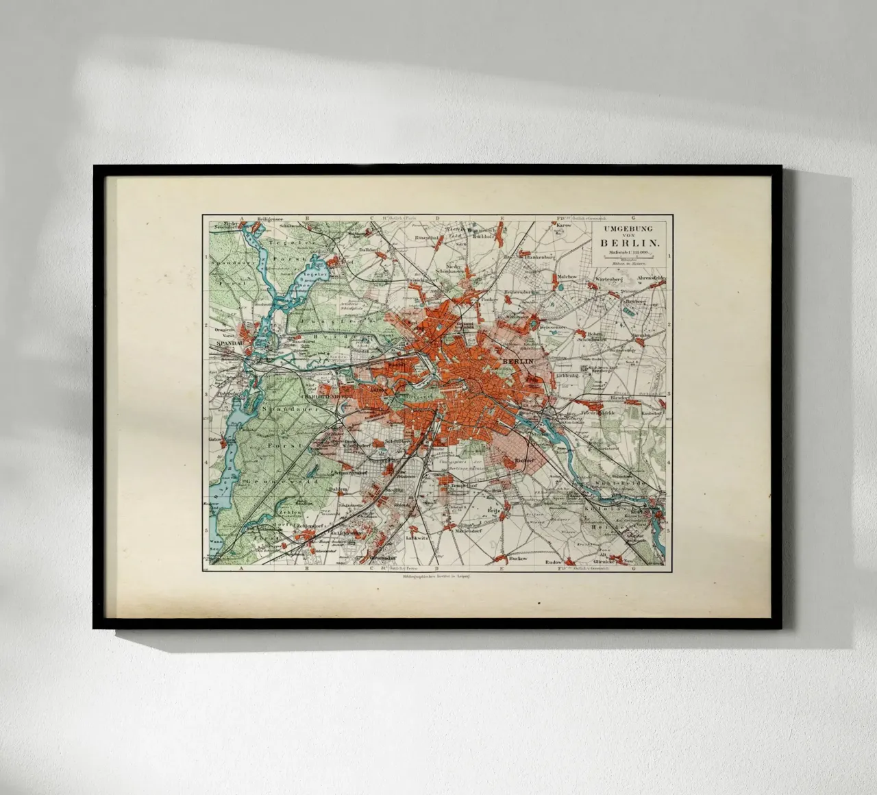 Berlin And The Surrounding Area, Germany, 1899 poster da Artokoloro Quint Lox Ltd