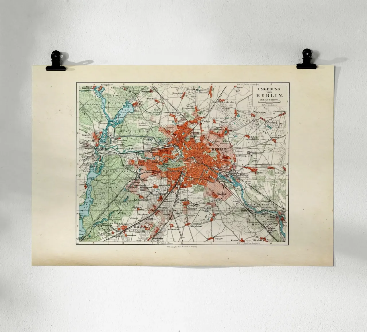 Berlin And The Surrounding Area, Germany, 1899 poster da Artokoloro Quint Lox Ltd