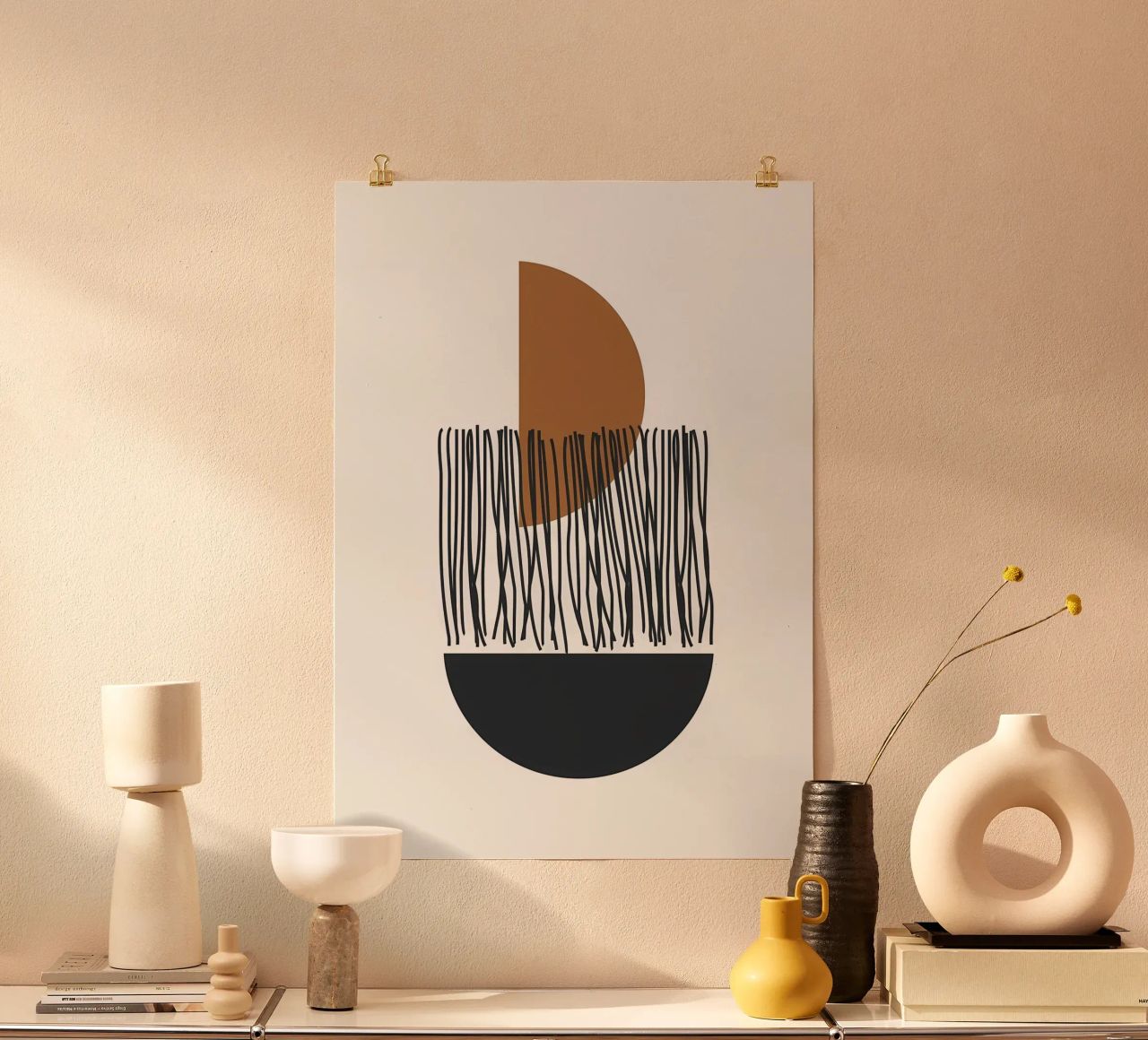 lignes demi-cercle poster de Book