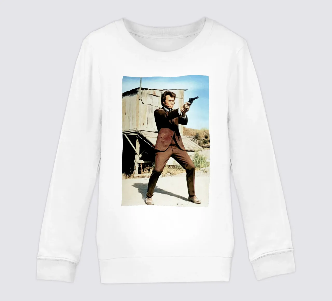 Clint Eastwood in 'Dirty Harry' felpa bambino da Gallery Print and Art Limited