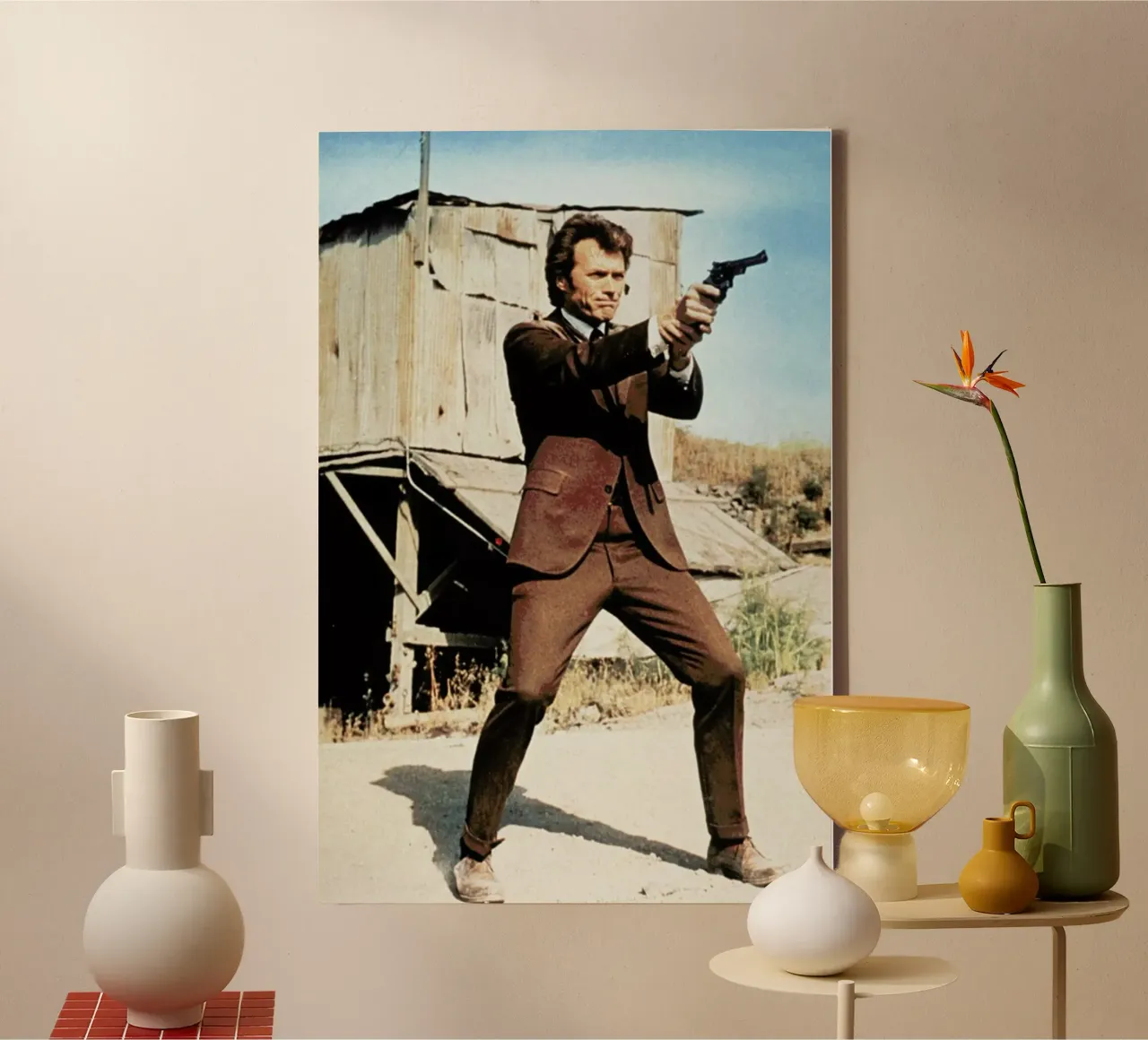 Clint Eastwood in 'Dirty Harry' canvas by Gallery Print and Art Limited