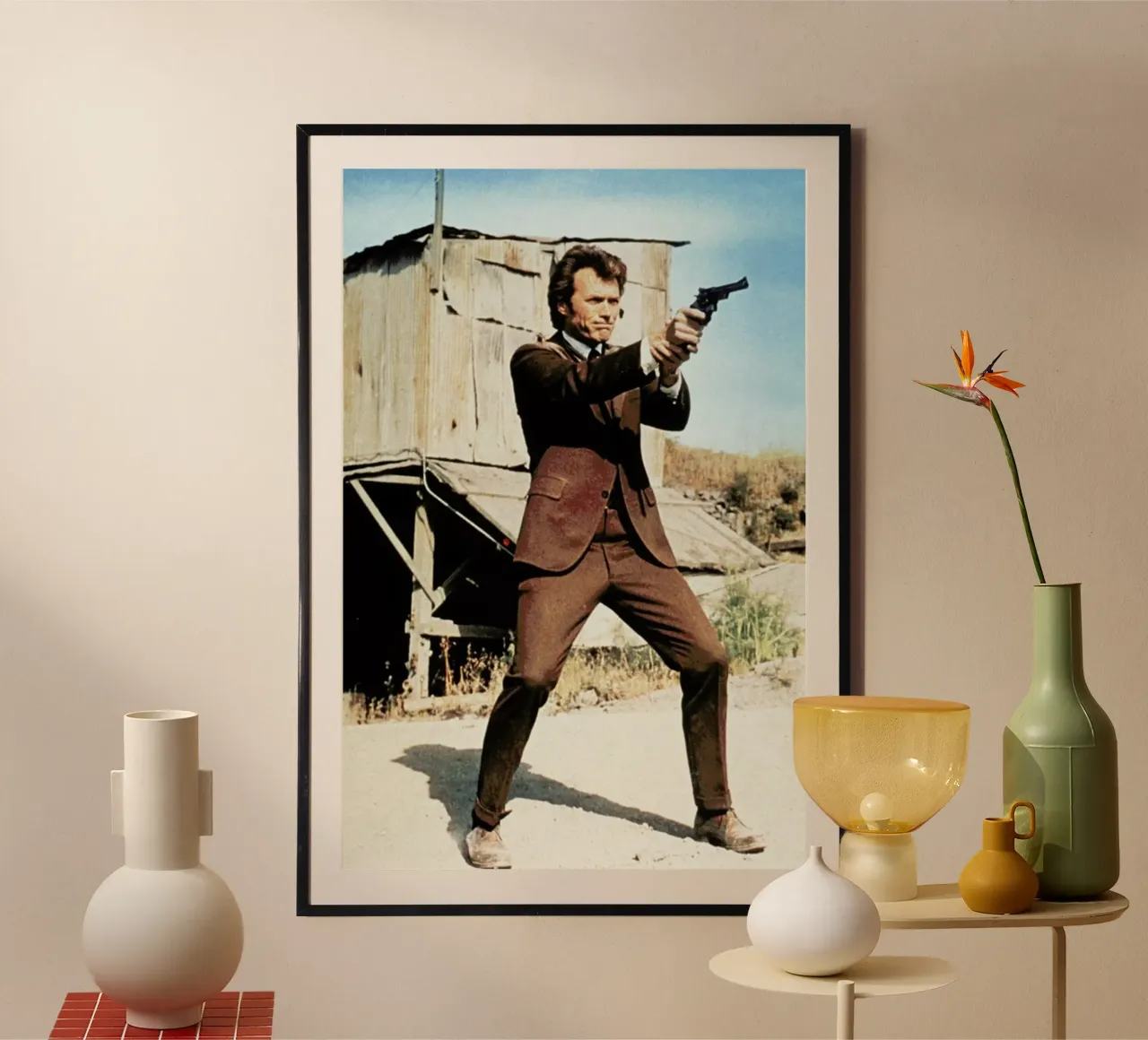 Clint Eastwood in 'Dirty Harry' carta hahnemühle da Gallery Print and Art Limited