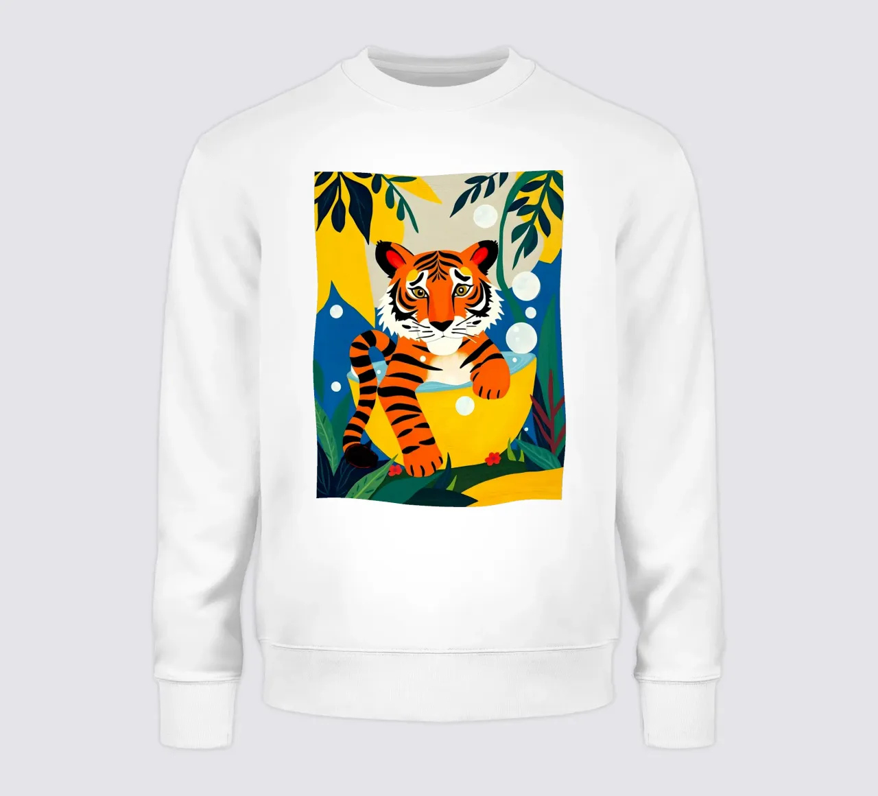 TIGRE NEL BAGNO felpa da ARTOMATIC