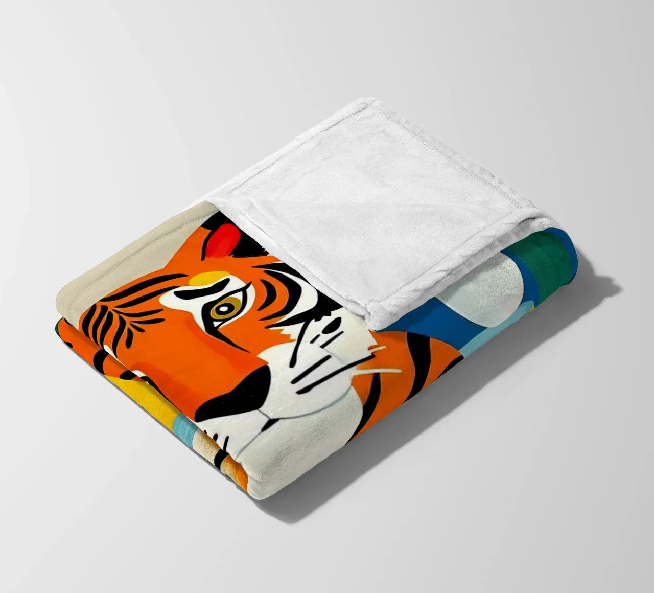 TIGER IM BAD Fleecedecke von ARTOMATIC