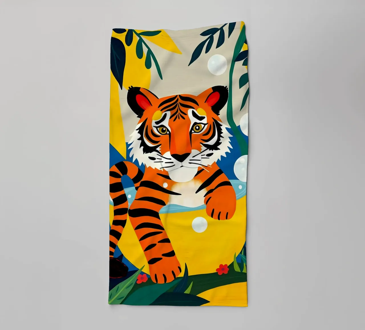 TIJGER IN BAD badhanddoek van ARTOMATIC