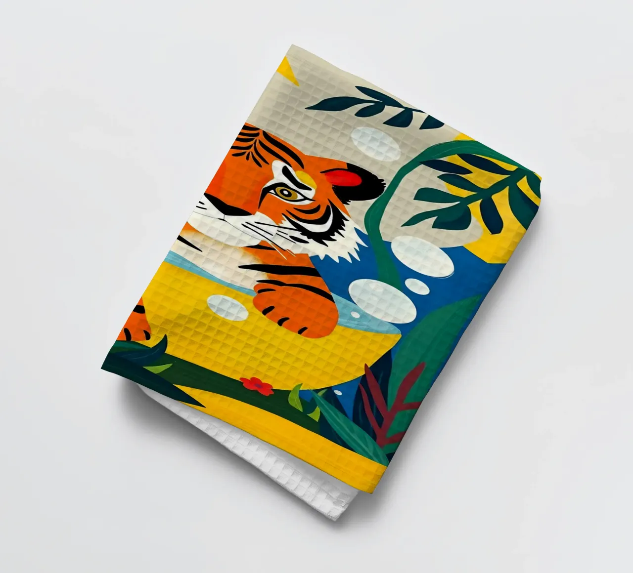 TIGRE DANS LE BAIN torchon de ARTOMATIC