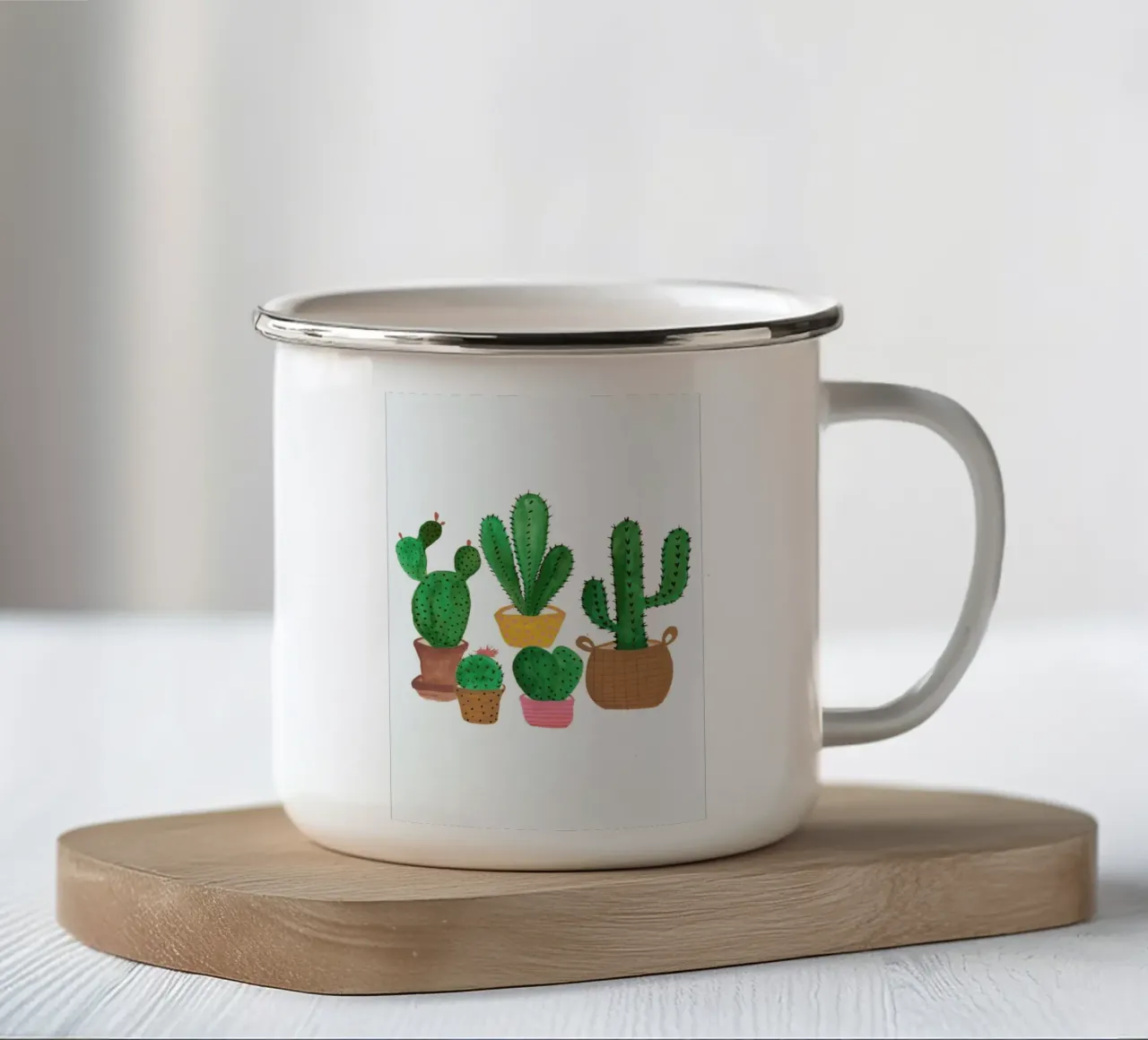 Cactus Family tazza in smalto da Atelier Mave