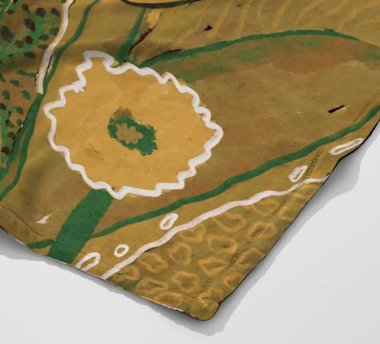 Fiori di campo magici / Giallo e verde coperta in pile da Alisa Galitsyna