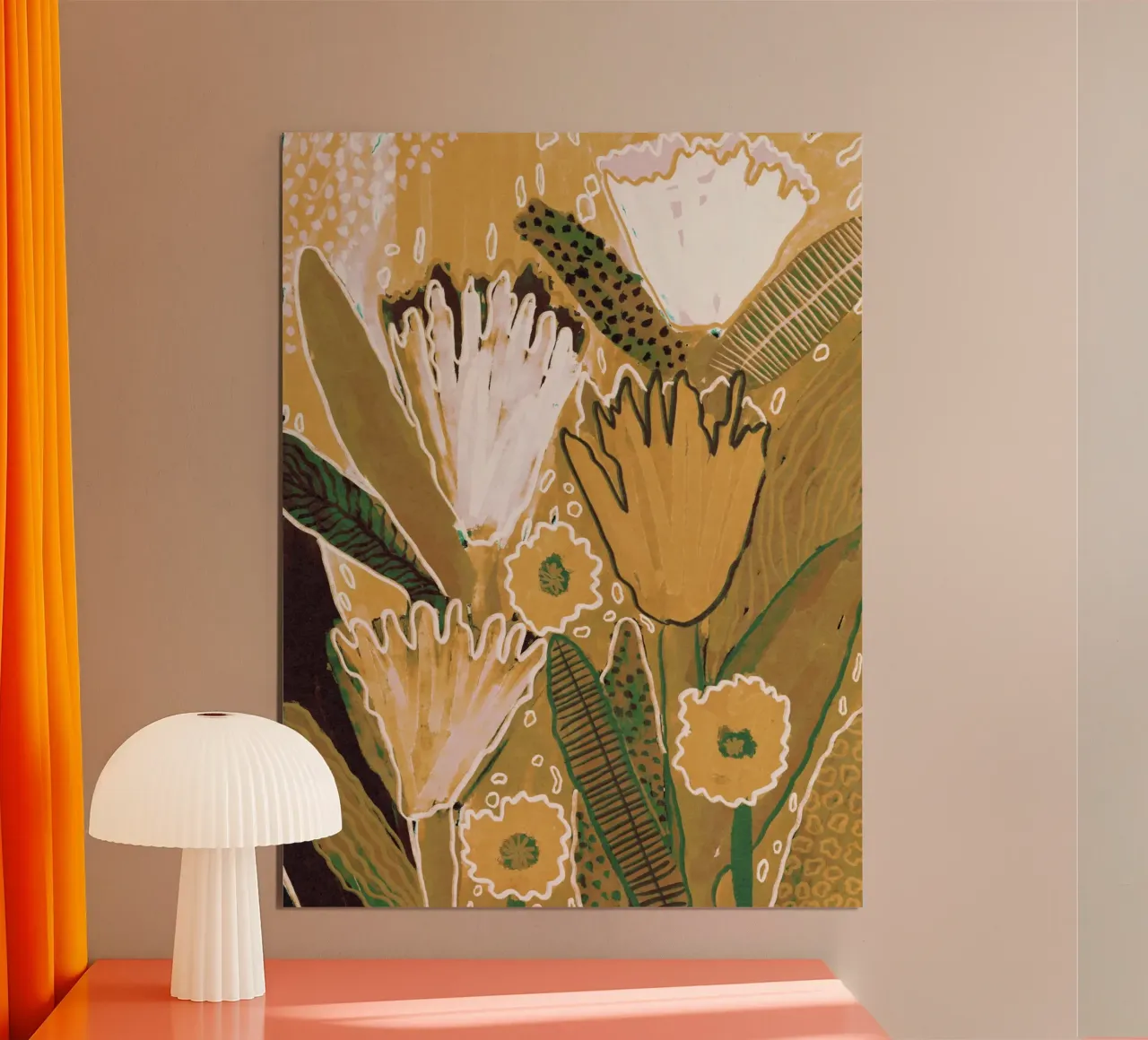 Fiori di campo magici / Giallo e verde carta hahnemühle da Alisa Galitsyna