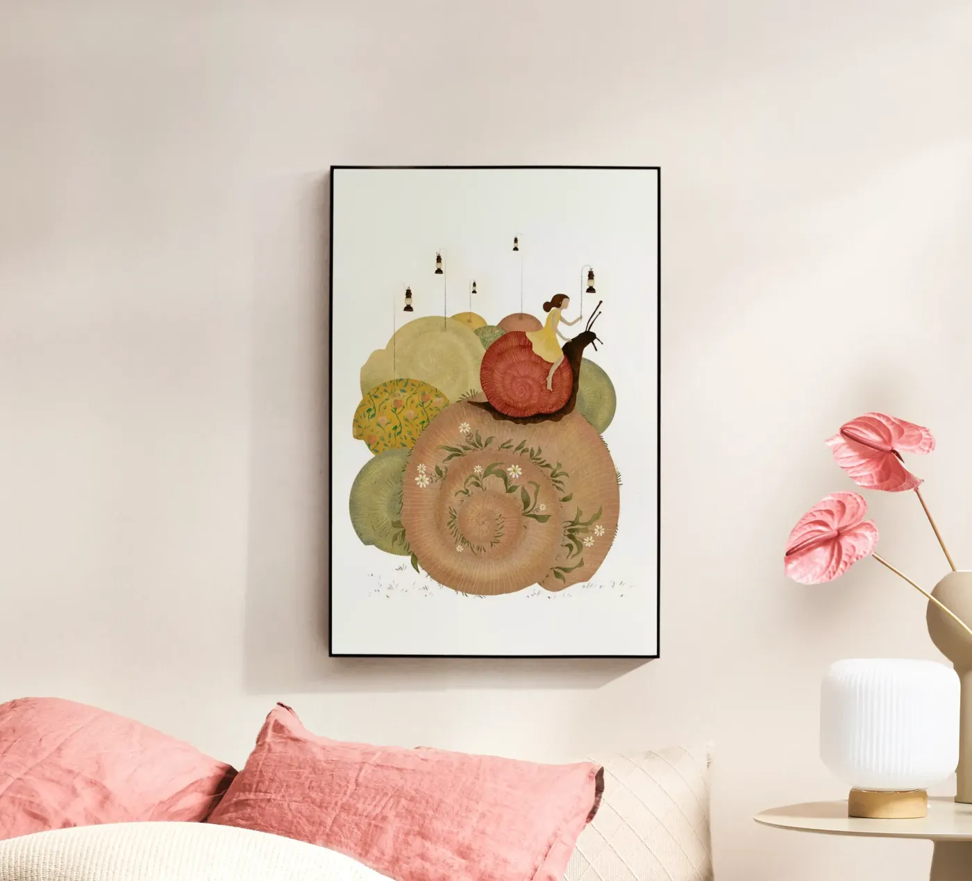 Snails acryl van Amalia Restrepo