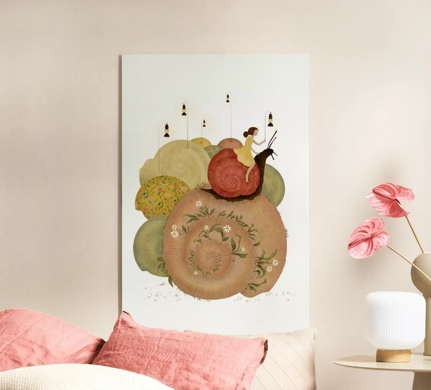 Snails acryl van Amalia Restrepo