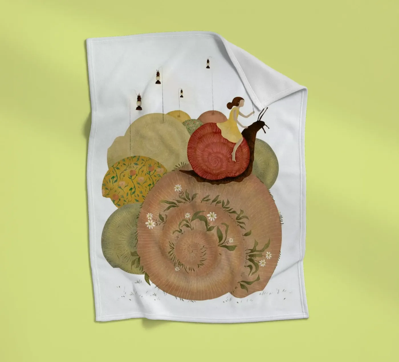 Snails Fleecedecke von Amalia Restrepo