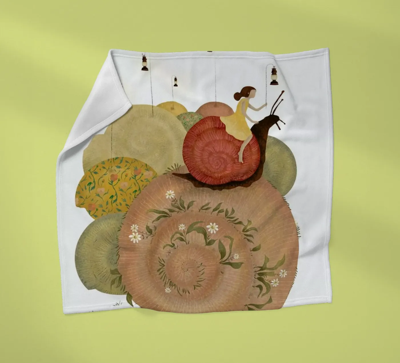 Snails Fleecedecke von Amalia Restrepo