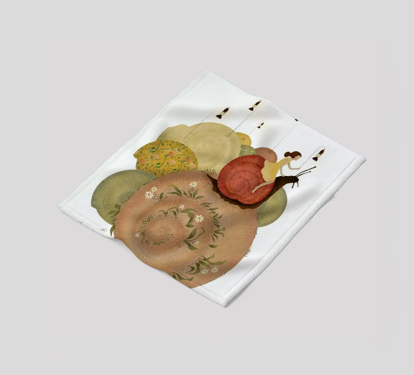 Snails Fleecedecke von Amalia Restrepo