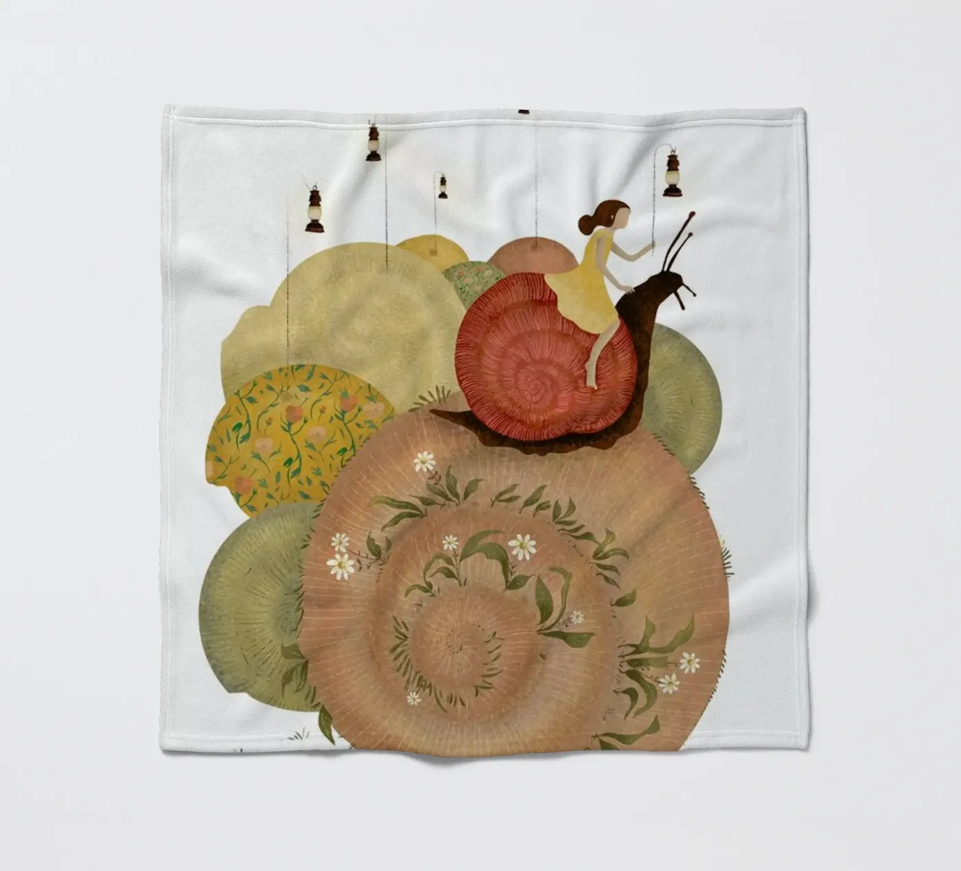 Snails Fleecedecke von Amalia Restrepo