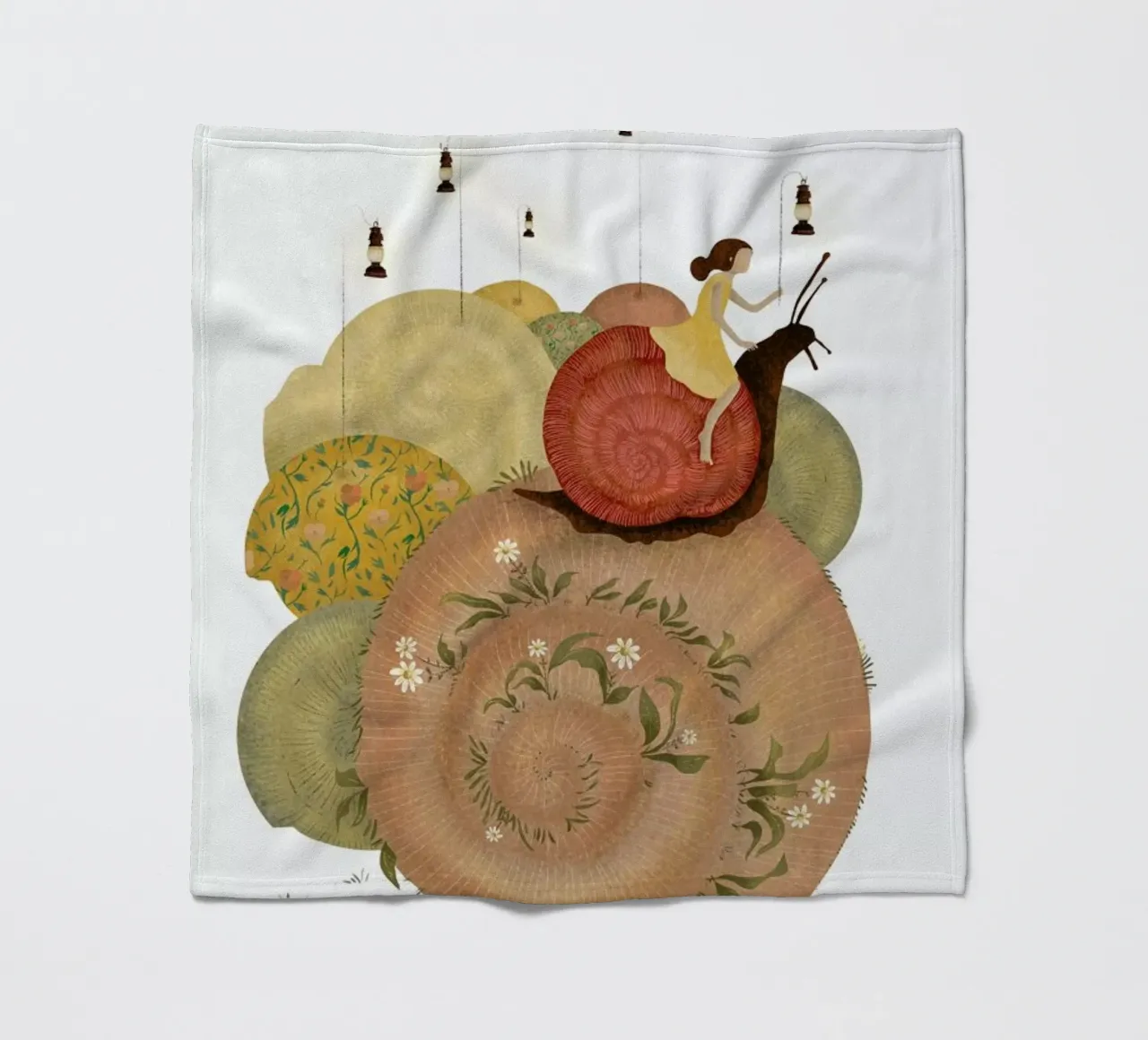 Snails Fleecedecke von Amalia Restrepo