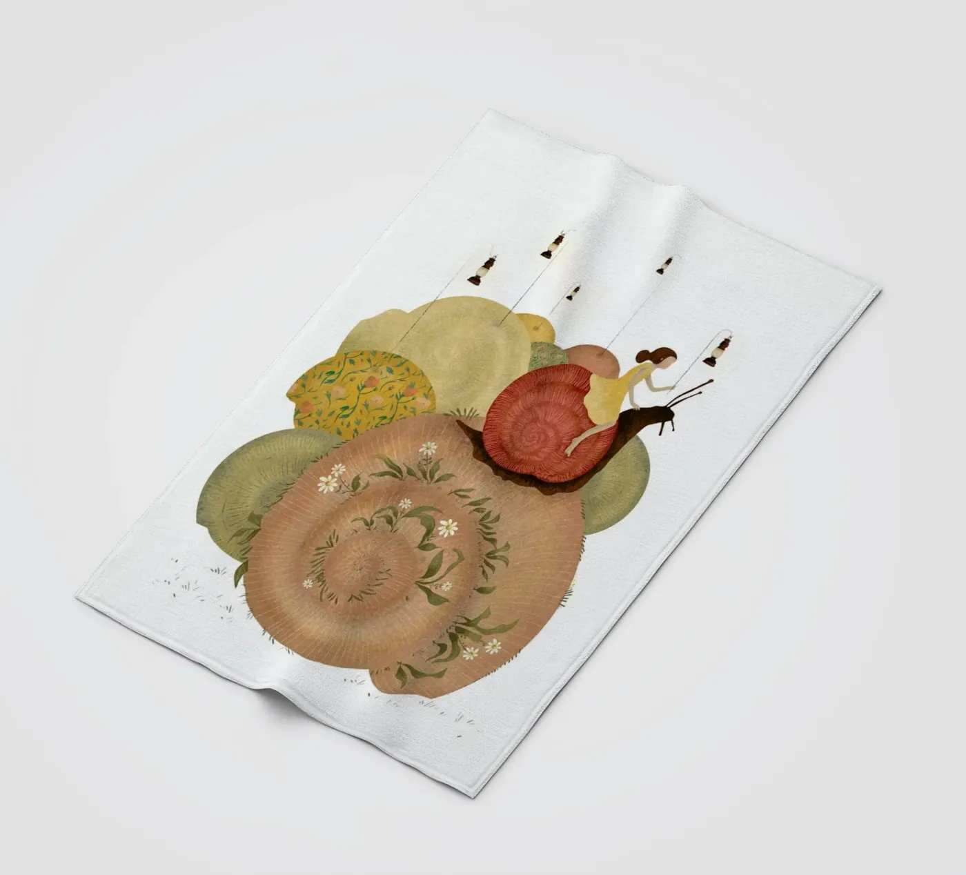 Snails Fleecedecke von Amalia Restrepo
