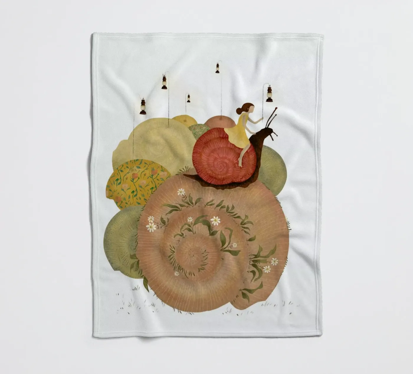 Snails Fleecedecke von Amalia Restrepo