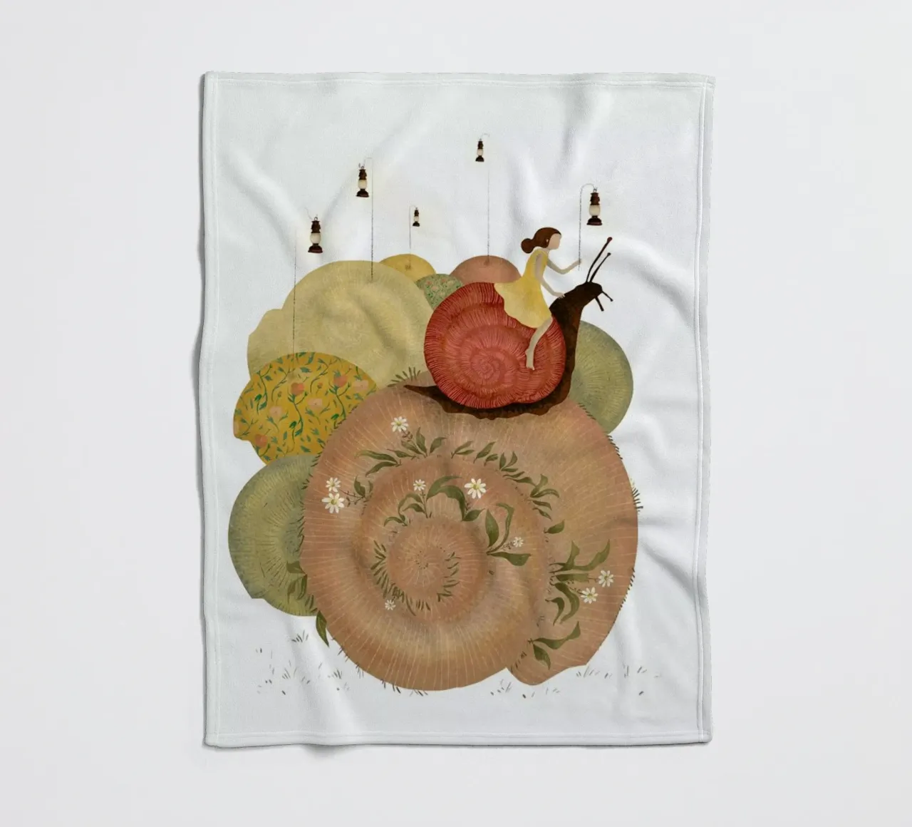 Snails Fleecedecke von Amalia Restrepo