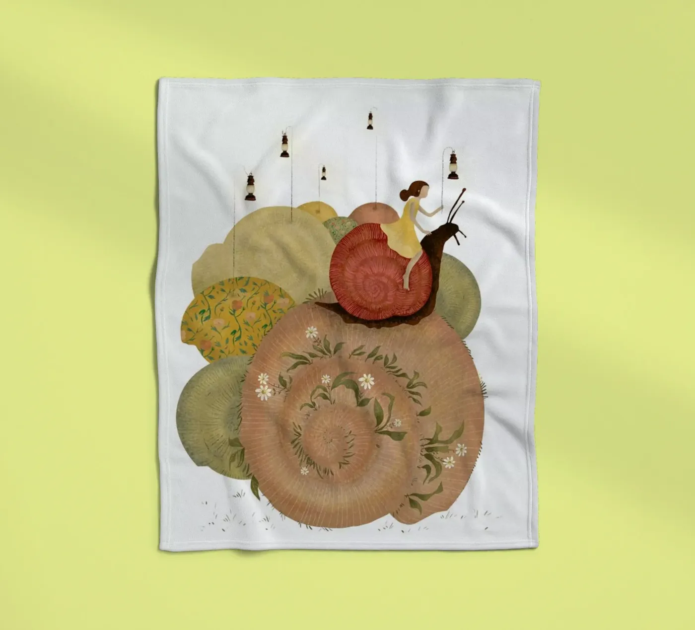 Snails Fleecedecke von Amalia Restrepo