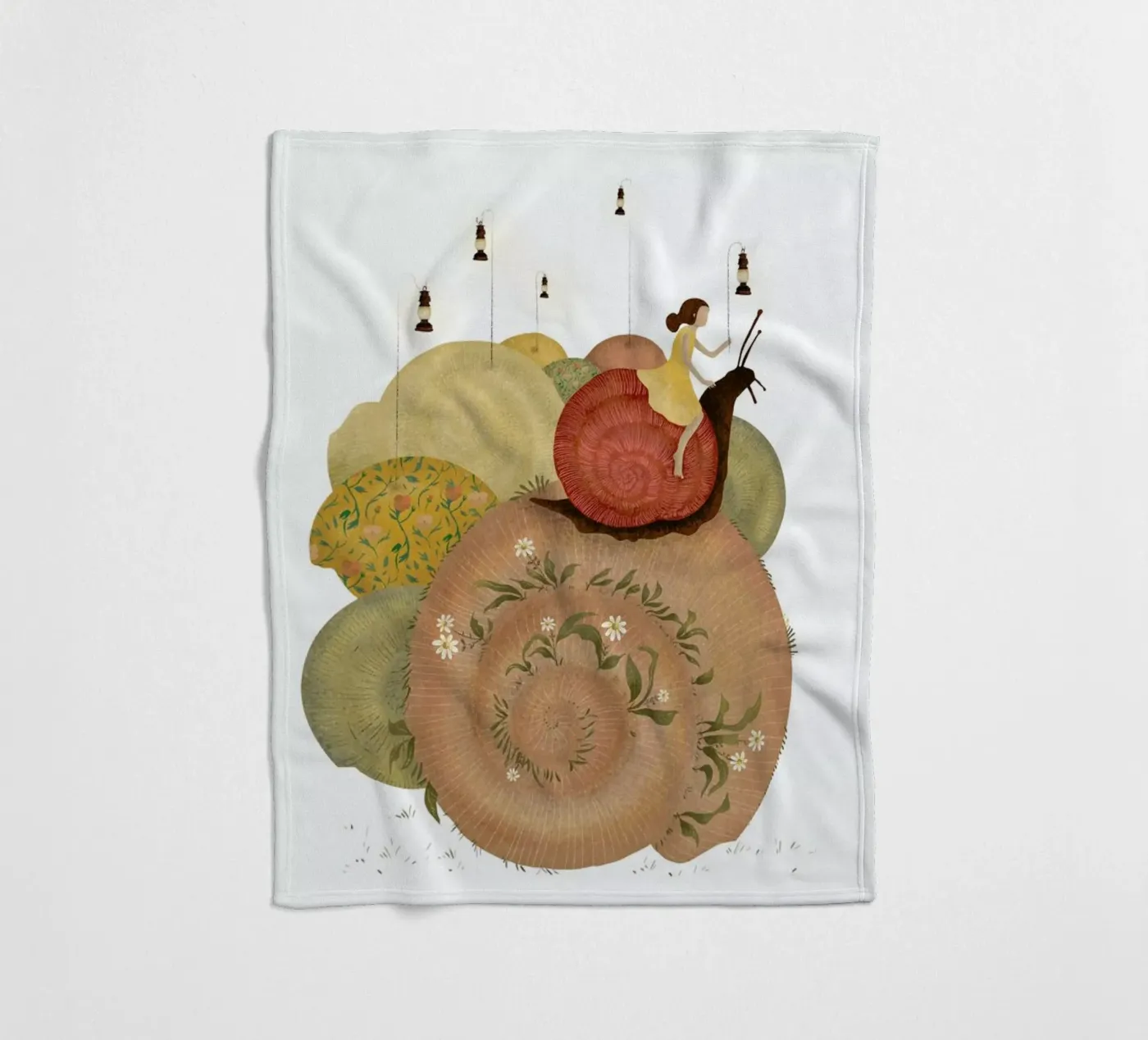 Snails Fleecedecke von Amalia Restrepo